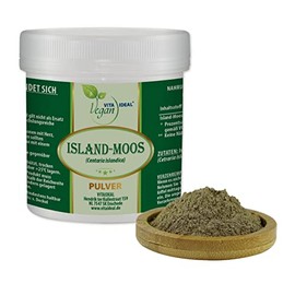 VITA IDEAL Vegan® Iceland – MOOS 200 g – Powder – Cetraria islandica – Daily Serving 860 mg Icelandic – MOOS, Natural, Vegetable and No Additives Includes Measuring Spoon