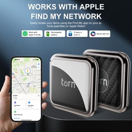 Item Finders Tracker Work for Apple Find My (iOS Only) APP GPS Tracker Tag for Dogs,Cats, Luggage, Keys, Backpack, Satchel Etc. (Black&White 2pack)