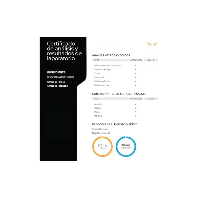 ETERNAL NUTRITION Ultra Pure Citrato de Magnesio y Potasio (200