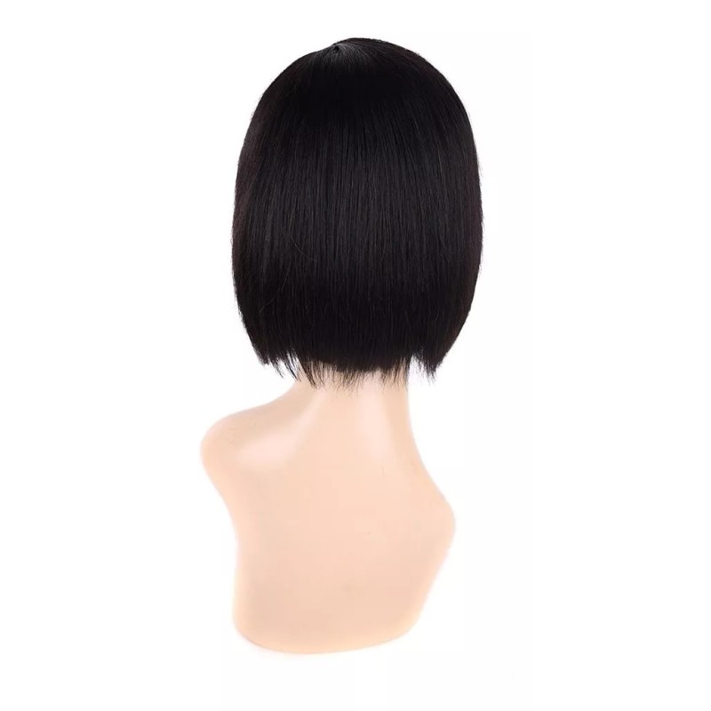 Beautyonline Peluca De Encaje Cabello Humano Natural 25cm Negro +