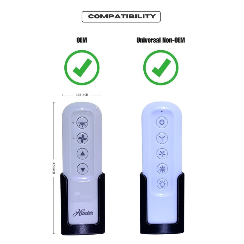 Makesus Ceiling Fan Remote Holder Wall Mount for Hunter Universal