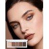 Jutqut 5 Colors Brown Matte Eyeshadow Palette, Long Lasting and