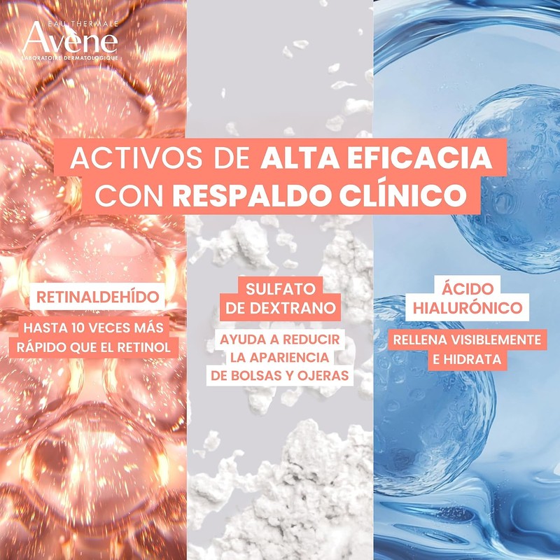 Avene Retrinal Crema Contorno de Ojos 3 en 1 Reduce