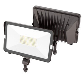 HYPERLITE 2 Pack 50W LED Flood Light Outdoor with Knuckle Mount, Wall Mount 5000K 5,500Lm IP65 Waterproof LED Security Lights for Yard Garden Garage UL Listed