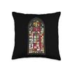 Saint Thomas Becket Stained Glass Throw Pillow