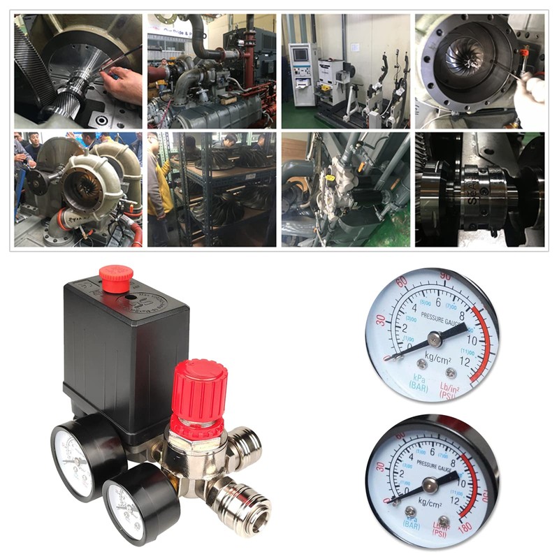 MENAYODA Pressure Regulator with Pressure Gauge 220 V 120 PSI