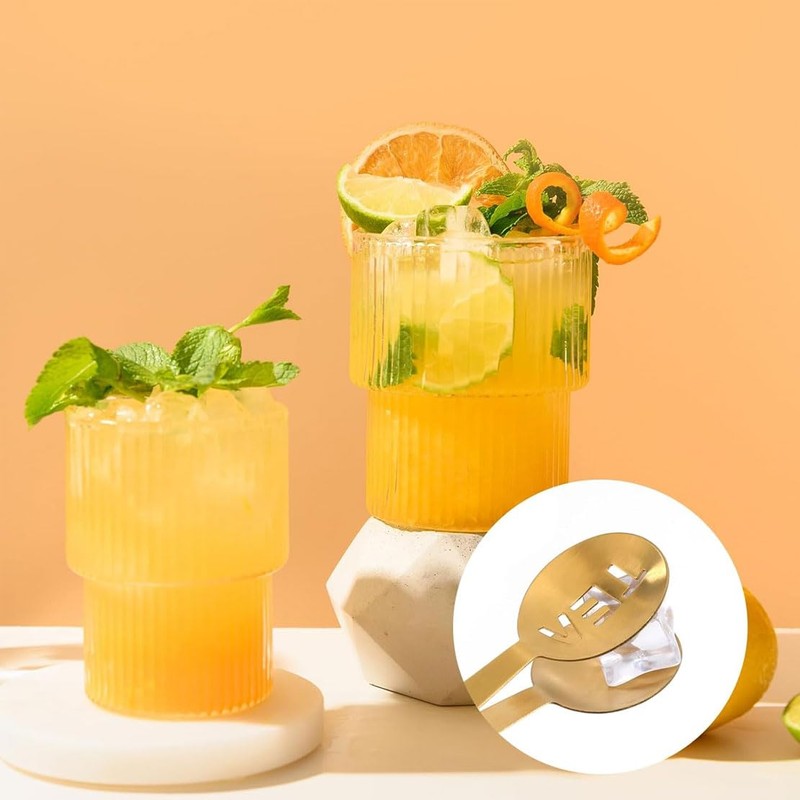 Tea Bag Squeezer Set: 2 Pcs Stainless Steel Tea Spoon
