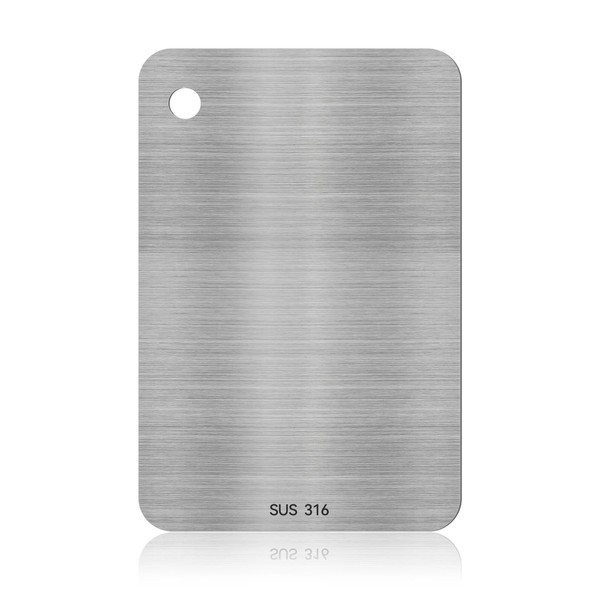 Piuluvor® Titan Schneidebrett, S316 Schneidebrett Edelstahl Cutting Board Doppelseitiges Lebensmittel