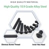 Zmbroll 140Pcs M6x8/10/12/16/20/25/30/35mm M6 Black Button Head Hex Socket Cap