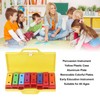 8 Note Colorful Resonator Bells with Case Removable Plates Plastic
