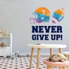 Design With Vinyl Wall Decal Never Giveup Stunning Football Helmet