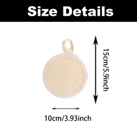 4 Stück Luffa-Pad-Schrubber, Gesichts-Peeling-Luffa-Pad, Gesichts Luffa Make up Entferner Schwamm, Luffa-Schlamm-Badetuch, Peeling-Luffa-Schwamm-Pad, für Bad, Dusche, Spa-Massage