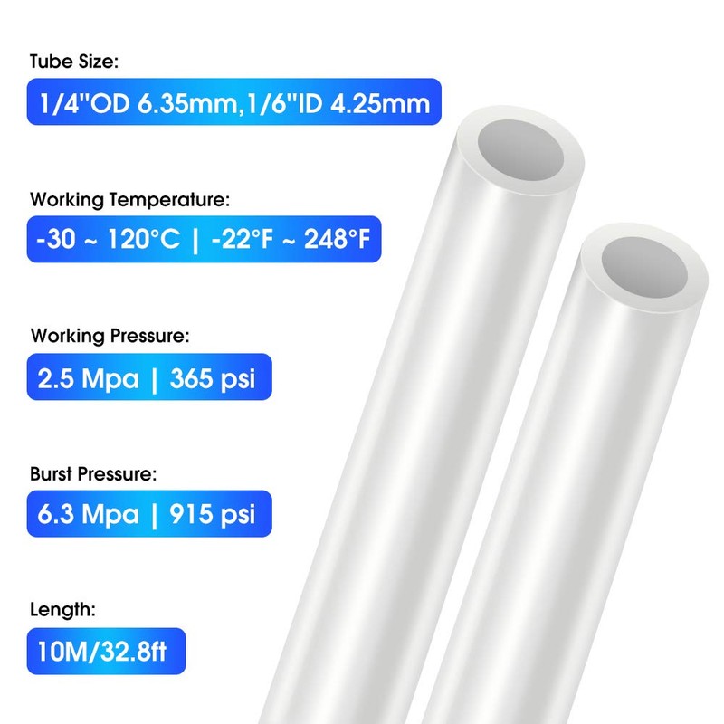 TAILONZ PNEUMATIC Air Line 1/4 inch od Pneumatic Nylon Tube
