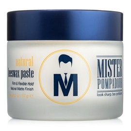 Natural Beeswax Paste for Men, Hair Styling, 2 oz. by Mister Pompadour