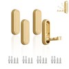 Guanici 4 Pieces Heavy Duty Gold Foldable Wall Hooks for