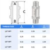 ChillWaves 304 Stainless Steel In-Line Split Check Valve 3/8" NPT
