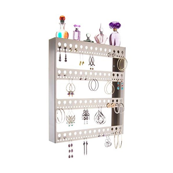 Angelynn's Large Long Dangle Hoop Earring Holder Jewelry Organizer Wall