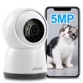 Pet Camera, Security Camera, Indoor Surveillance Camera, 360° PTZ Function, Automatic Tracking, 5 Megapixels, Surveillance Camera, Two-way Audio, Indoor, Infrared Night Vision, 24 Hour Recording,