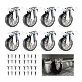 Annlpoy 8pcs Small Furniture Castors, Swivel Castors, Furniture Castors, Small Mini Castors for Swivel Castors Furniture, Universal Rubber Wheels with Screws for Mini Furniture, for Office Chairs and