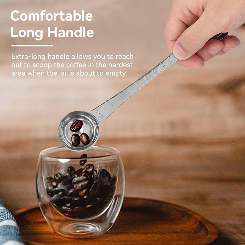 Dual Sided Measuring Spoons, 5ml and 15ml Stainless Steel Coffee