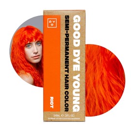 Good Dye Young Tinte para El Cabello Semipermanente, Vegano y Sin Crueldad Animal, Dura Hasta 24 Lavados, Color Acondicionador No Dañino para El Cabello (5Fl Oz, Riot)