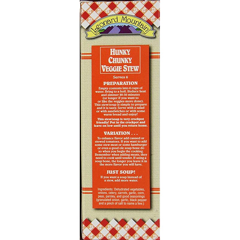 Leonard Mountain Hunky Chunky Veggie Stew Mix - Just add