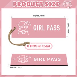 Tellegloww 8 Pcs Magnetic Hall Pass for Kids Reusable Waterproof Classroom Girl Office Boy Nurse Restroom Pass for Teachers Nursery Kindergarten Decor (Pure)