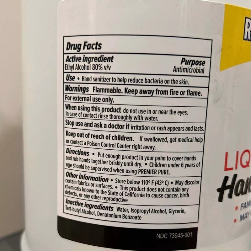 Premier 64 OZ (1.89 L) Premier Pure Protection Liquid Hand