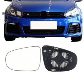 Driver Side Mirror Replacement Glass for VOLKSWAGEN Golf GTI (MK6) 2010-2014,Backing Plate Power Heated Left Side View Mirror Glass for VW Golf GTI (MK6) 2010 2011 2012 2013 2014