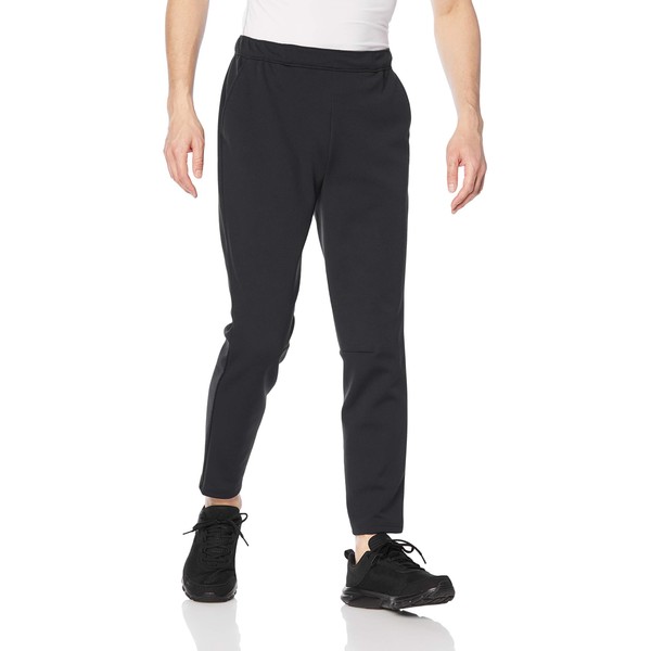 Coq Sportif Men's Track Pants, Air Stylish Pants, Sweatpants, Tapered, Sweat Pants, Sweat Absorbent, Quick Drying, Stretch, Training, Black