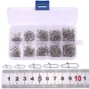 Fishing Lock Snaps Barrel Swivel #0#1#2#3#4 with Box Pack of
