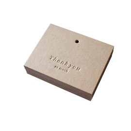 BAY LETTERPRESS Thank You Tags, Typographic, Petite Gift, Craft, 2.3 x 1.8 inches (58 x 45 mm), 30 Sheets