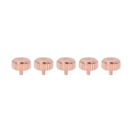 5pcs Steel Watch Crown Watch Head Watchmaker Repairing Parts Replacement Accessories Rose Gold5.5mm / 0.22in