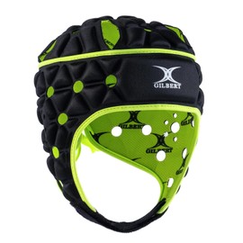 Gilbert Air M Rugby Helm, Schwarz/Grün, M