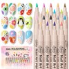 GELLAKTIK 18 Colors Nail Art Pens Set, 3D Nail Polish