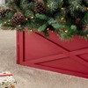 Glitzhome 32" L Red Wooden Tree Collar Tree Stand Cover