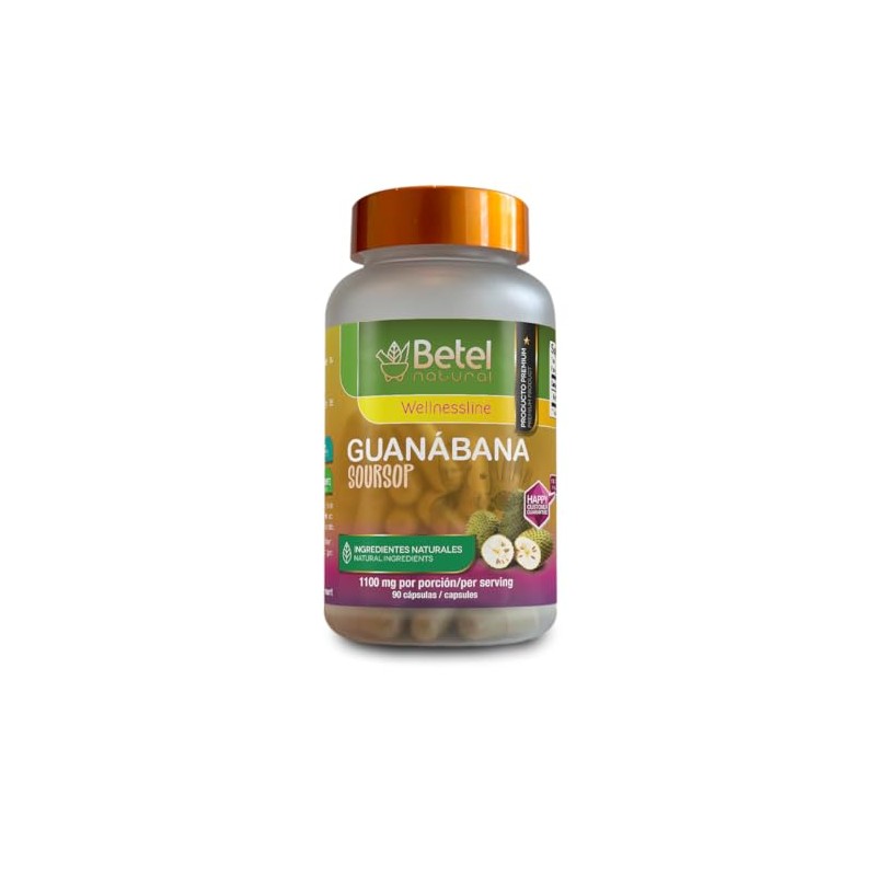 Betel Natural Premium Guanabana Graviola Capsules Powerful Flavonoids - 90