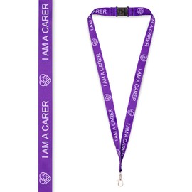 Medical ID Me I Am A Carer Lanyard Carer Appreciation Awareness NHS Care Worker Community (Purple)