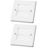 electrosmart White Single Gang Brushplate with White Brushes/Brush Strip Wallplate/Wall