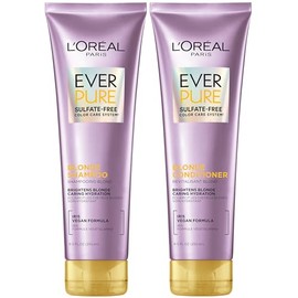 L'Oreal Paris Hair Care EverPure Blonde Sulfate Free Shampoo & Conditioner Kit for Color-Treated Hair, Neutralizes Brass + Balances, For Blonde Hair, 