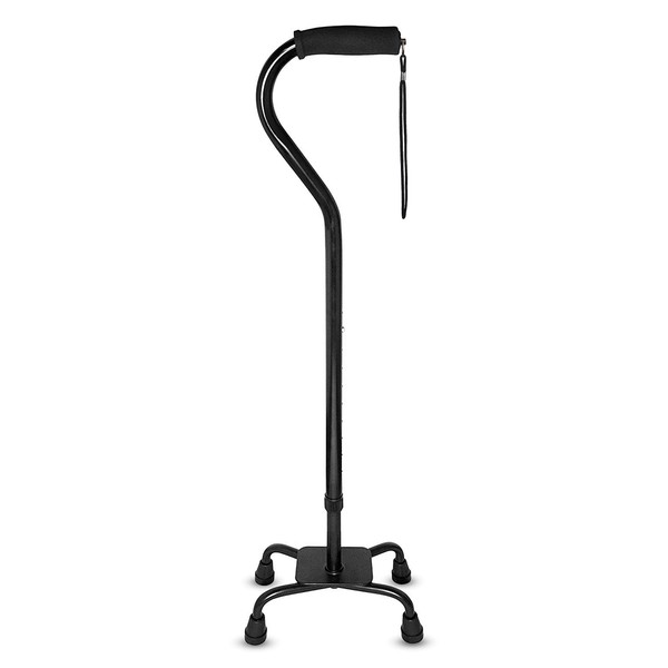 RMS Quad Cane - Adjustable Walking Cane with 4-Pronged Base