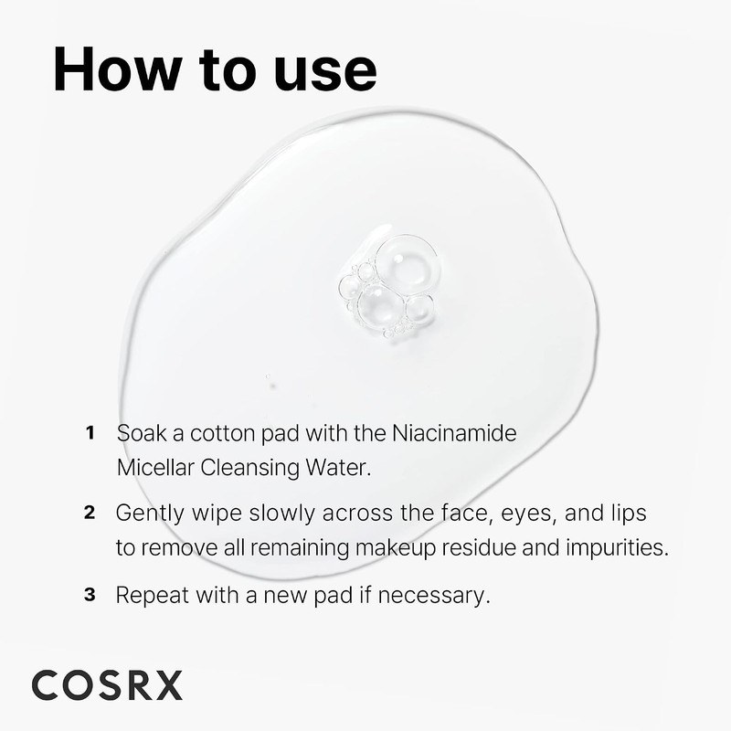 Low pH Niacinamide Micellar Cleansing Water by Cosrx for Unisex