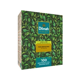 Dilmah Lemon & Lime Flavoured Pure Ceylon Black Tea - Caja con 100 piezas