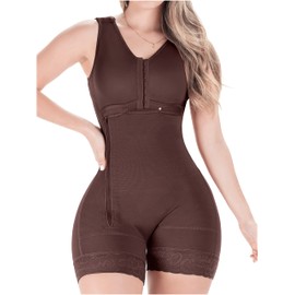 Sonryse PP053 Fajas Colombianas Postparto Colombian Post-partum Shapewear for Women Chocolate Medium
