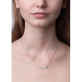 SILVEGO Sophie Women's Necklace 925 Sterling Silver Name Necklace, Metal, No Gemstone