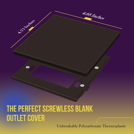 ENERLITES Screwless Double Blank Wall Plate, Child Safe Two Gang Blank Device Outlet Cover, Standard Size, 2-Gang 4.68" x 4.73", Polycarbonate Thermoplastic, UL Listed, SI8802-BR, Glossy, Brown