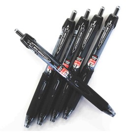 Uni-Ball Power Tank Ballpoint Retractable & Fine Ballpoint Pen Rubber Grip Type-0.7mm-Black Ink-Value Set of 5