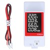 AC Digital Display Meter Rail Type Power Voltmeter Energy Reset