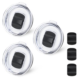 30 oz Tumbler Lid for Yeti, 3pcs Magnetic Slider Replacement Lids, Spill Proof Cup Lids Compatible for YETI 30 oz Tumbler, 14 oz Mug and 35 oz Straw Mug, BPA Free