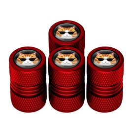 Car Valve Cap, Tyre Valve Stem Caps, Pack of 4 Tyre Air Caps - Tyre Air Valve Cap, Cat Tyre Caps, Tyre Valve Stem Cap Cover, Tyre Air Cap for , Truck, Car